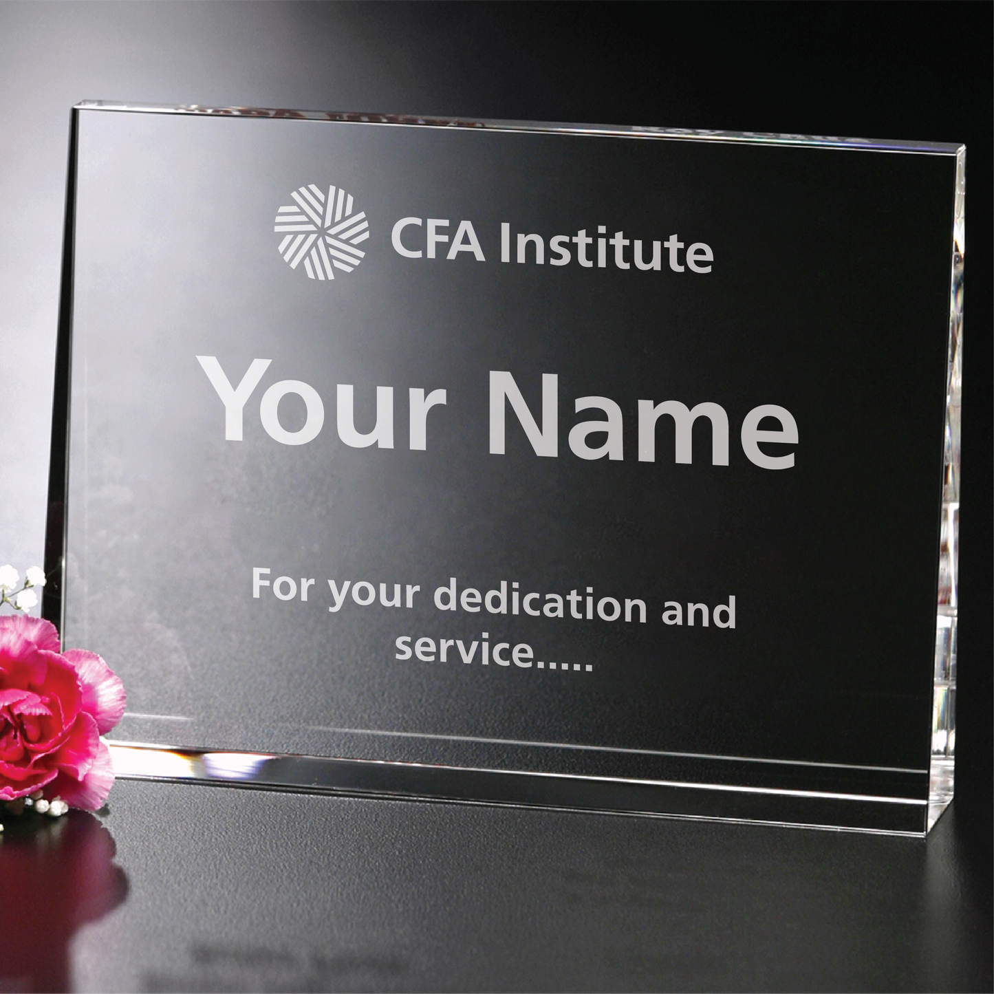 Horizontal Wedge Crystal 7" Award
