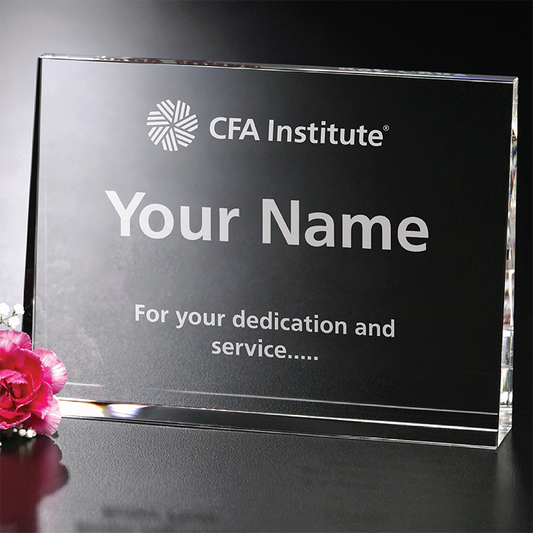 Horizontal Wedge Crystal 7" Award