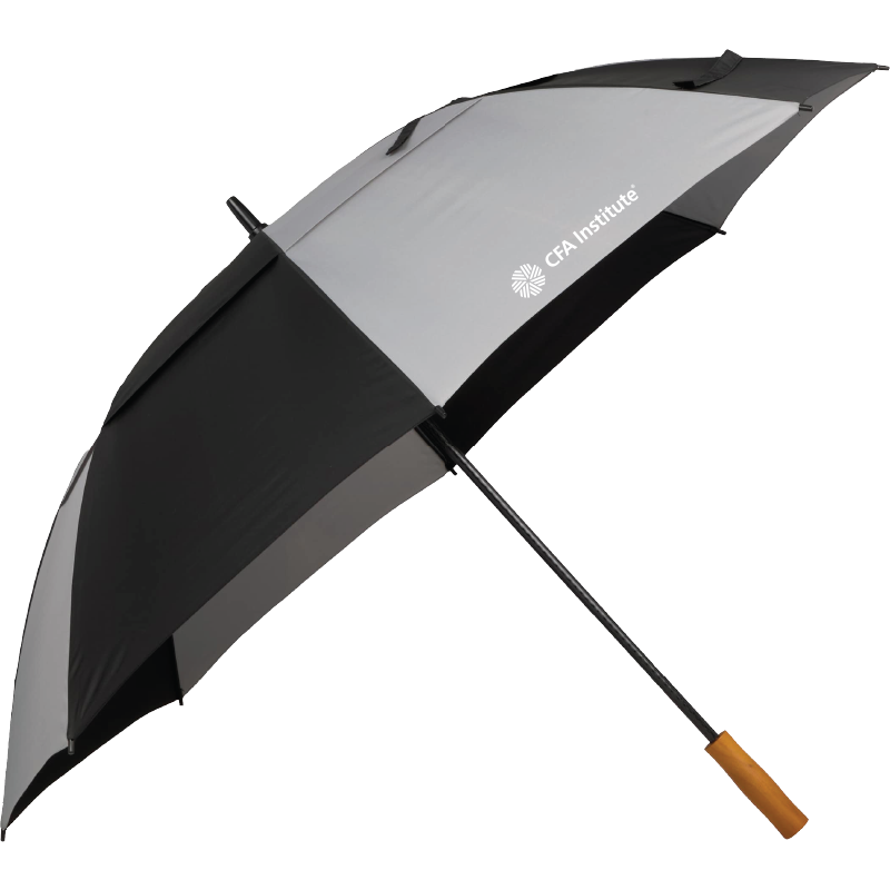 58" Recycled Golf Umbrella with Wooden Handle
