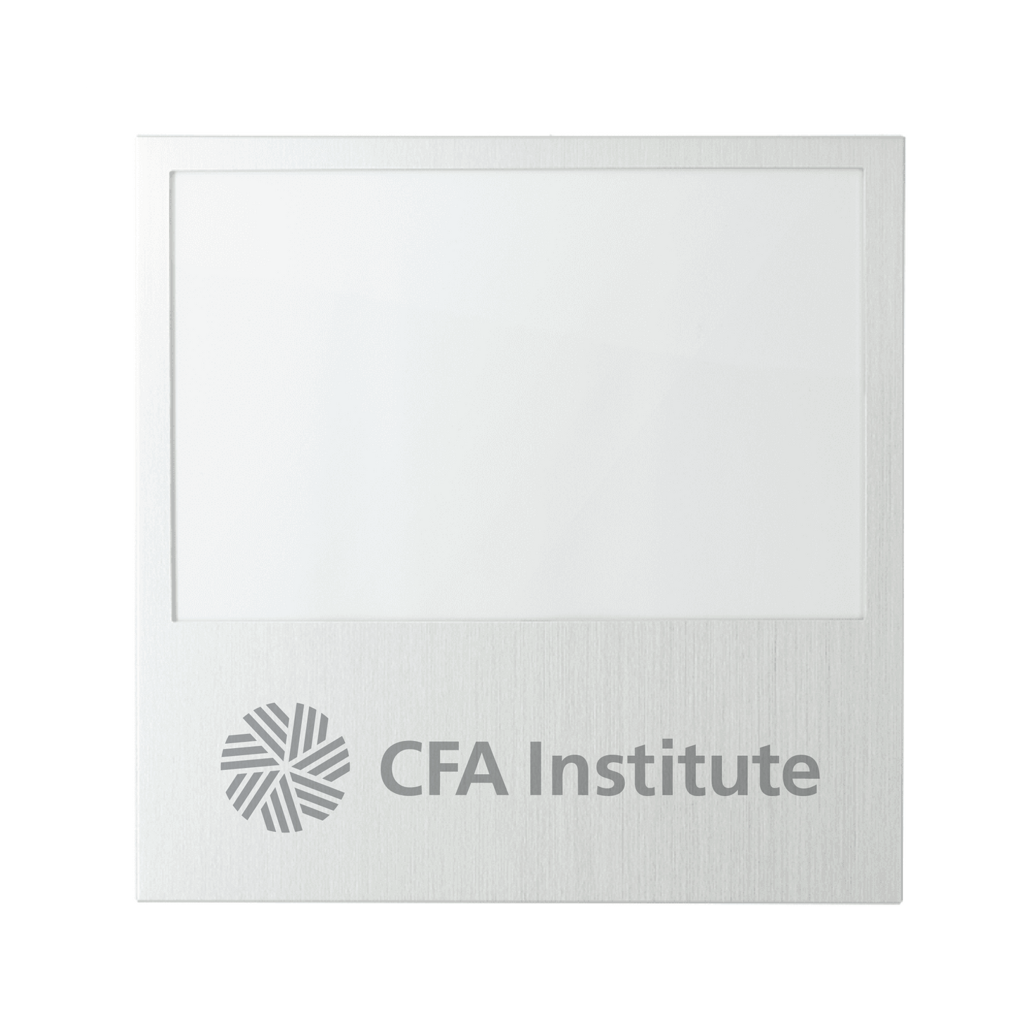 4" x 6" Laser Engraved Aluminum Frame CFA Institute